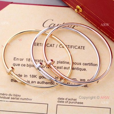 Upgraded Replica Cartier Juste Un Clou Nail Bracelet w- New Style Lock